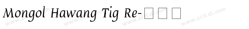 Mongol Hawang Tig Re字体转换